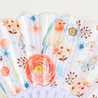 Веер пластик, текстиль "Птички и цветы" МИКС 23 см - фото 23053125