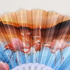 Веер пластик, текстиль "Фламинго" МИКС 23 см - Фото 4