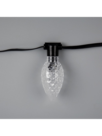 Умная гирлянда «Нить» 6 м с насадками «Шишки», IP20, тёмная нить, 20 LED, свечение RGB, USB