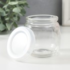 Банка для свечей стекло с крышкой "Пузатая" прозрачная 200 мл 7х7х7,5 см 9759206