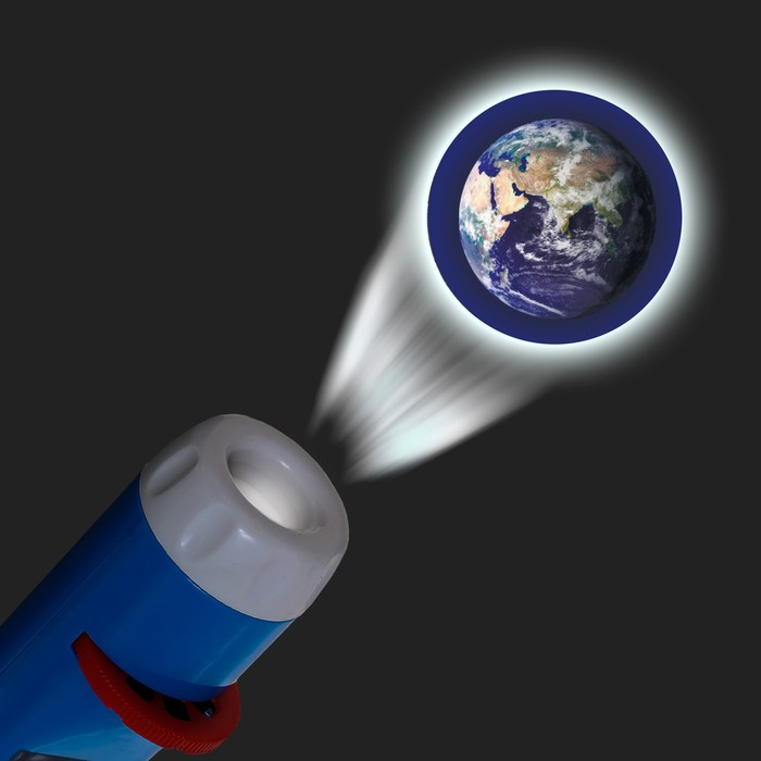 Проектор-фонарик «Полёт в космос», свет, цвет синий