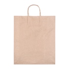 Пакет бумажный крафт 90 г/м², круглая ручка 32×20×37 см - Фото 3