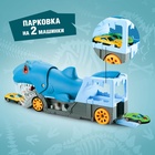 Парковка-автотрек «Атака монстров. Акула», свет, 1 машинка, пусковая установка - Фото 3