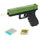 Пистолет «Глок», стреляет мягкими и гелевыми пулями, цвет МИКС - фото 750652