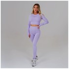 Легинсы спортивные, р. L, цвет сиреневый - фото 37109429