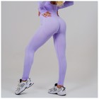 Легинсы спортивные, р. L, цвет сиреневый - фото 37109430