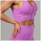 Топ спортивный на молнии женский ONLYTOP, размер S, розовый - фото 47658084
