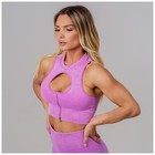 Топ спортивный на молнии женский ONLYTOP, размер М, розовый - фото 47295417