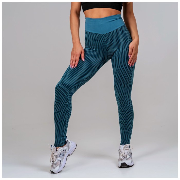 Легинсы спортивные женские ONLYTOP, размер S, изумрудные - Фото 1