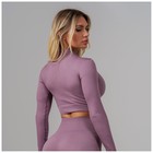 Топ спортивный с длинными рукавами ONLYTOP, р. М, цвет лиловый - Фото 2
