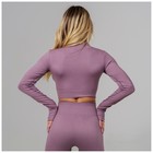 Топ спортивный с длинными рукавами ONLYTOP, р. М, цвет лиловый - Фото 5