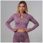Топ спортивный с длинными рукавами ONLYTOP, р. М, цвет лиловый - Фото 9
