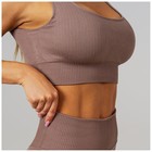 Топ спортивный на широких бретелях, размер L, бежевый 9624889 - фото 13627348 Топ спортивный на широких бретелях, размер L, бежевый 9624889 - фото 13627348