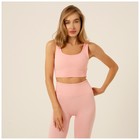 Топ спортивный на широких бретелях, размер S, цвет розовый - фото 809175298 Топ спортивный на широких бретелях, размер S, цвет розовый - фото 809175298