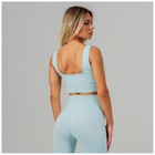 Топ спортивный на широких бретелях, размер S, цвет голубой - фото 60822619