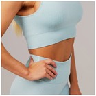 Топ спортивный на широких бретелях ONLYTOP, р. L, цвет голубой - Фото 11