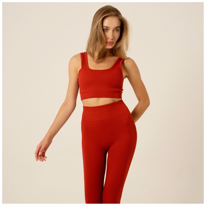 Топ спортивный на широких бретелях Sangh, размер 44-46, красный - Фото 1