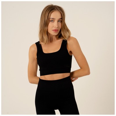 Топ спортивный на широких бретелях Sangh, размер 42-44, чёрный