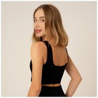 Топ спортивный на широких бретелях Sangh, размер 44-46, чёрный - фото 809336465