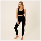 Топ спортивный на широких бретелях, размер L, цвет черный - фото 809443236