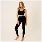 Топ спортивный на широких бретелях, размер L, цвет черный - фото 809443242