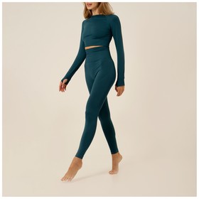 Легинсы спортивные, размер M, цвет бирюзовый