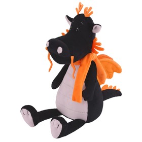 Мягкая игрушка "Дракон шаолинь в шарфике", чёрного цвета, 23 см MT-MRT012314-4-23