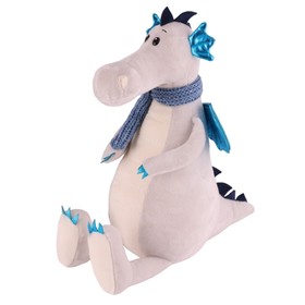 Мягкая игрушка "Дракон Эштон в вязаном шарфике", 30 см MT-MRT012304-4-30