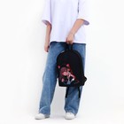 Рюкзак школьный текстильный «Аниме девочка», 38х14х27 см, цвет чёрный - Фото 9