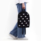 Рюкзак школьный текстильный «Гуси», 38х14х27 см, цвет чёрный - Фото 9