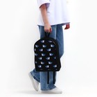 Рюкзак текстильный Акулы, 38х14х27 см, цвет чёрный - фото 300794560