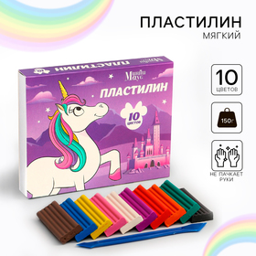 Пластилин 10 цветов 150 г 'Минни и Единорог'