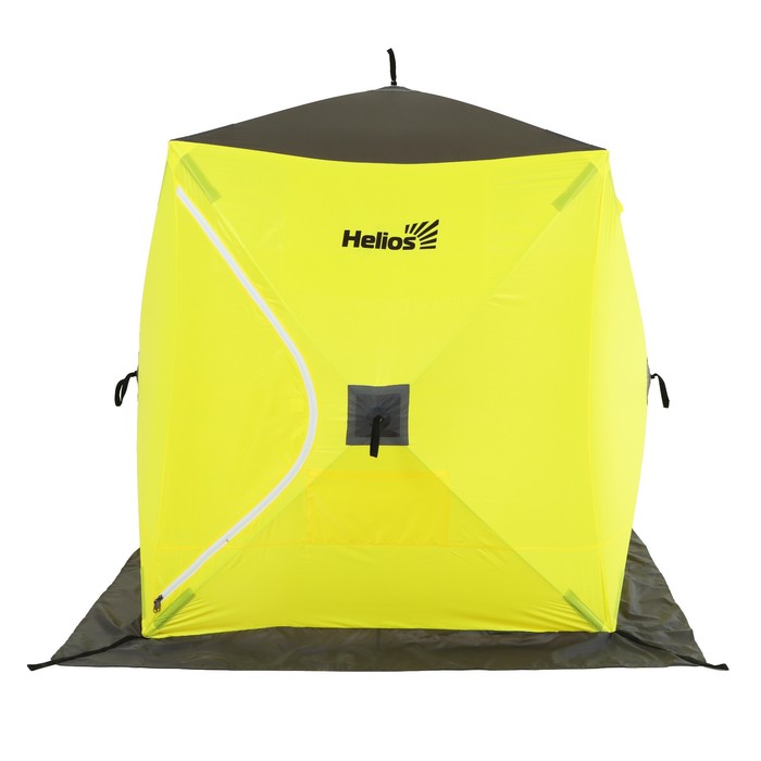 Палатка зимняя Helios &quot;Куб&quot;, 1.8 х 1.8 м, цвет жёлтый/серый (HS-WSC-180YG)