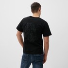 Футболка мужская, цвет черный/дракон, размер 54 9900041