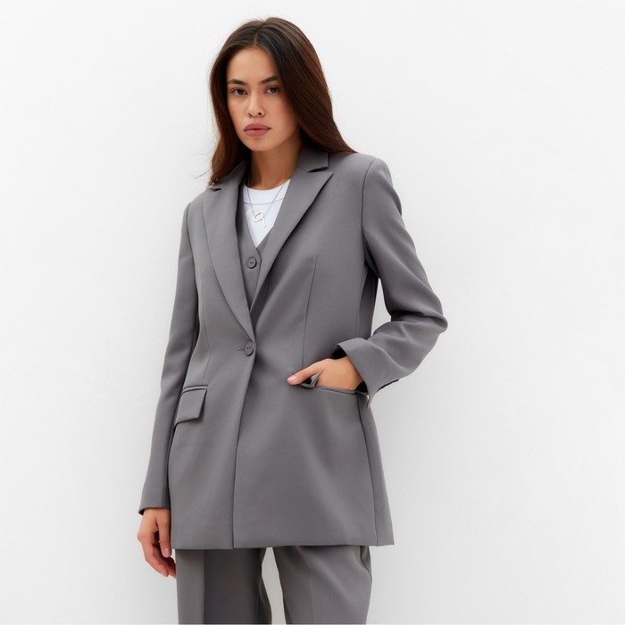 Пиджак женский MIST: Classic Collection р. 50, цвет серый