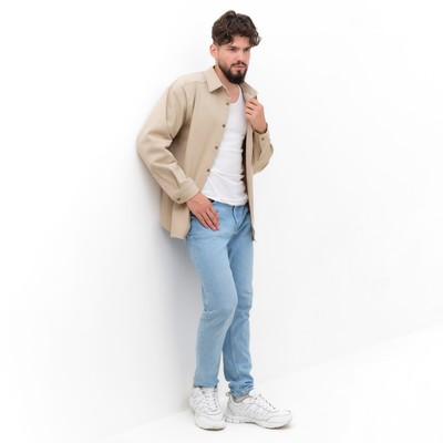 Рубашка мужская MIST oversize размер 48, цвет молочный