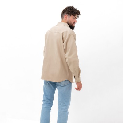 Рубашка мужская MIST oversize размер 48, цвет молочный