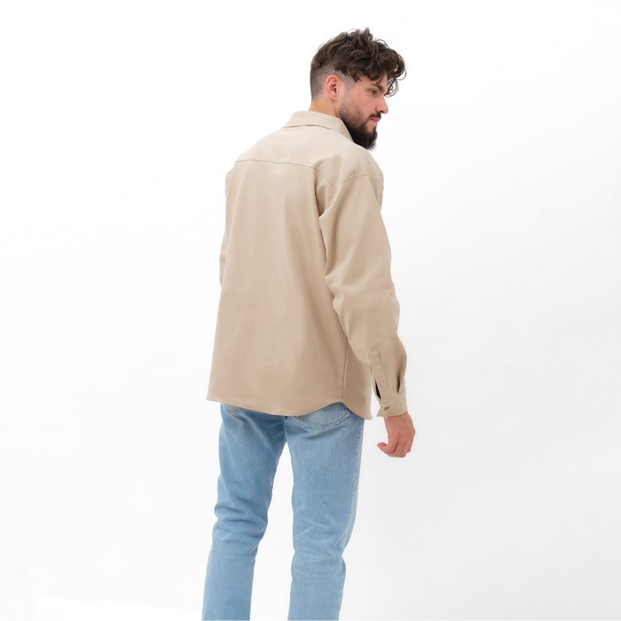 Рубашка мужская MIST oversize р.52, молочный