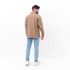 Рубашка мужская MIST oversize размер 48, бежевый - Фото 5