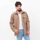 Рубашка мужская MIST oversize размер 50, бежевый - Фото 2