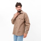 Рубашка мужская MIST oversize размер 50, бежевый - Фото 4