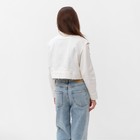 Рубашка женская укороченная с разрезами MIST: Denim, размер 46, белый - Фото 6