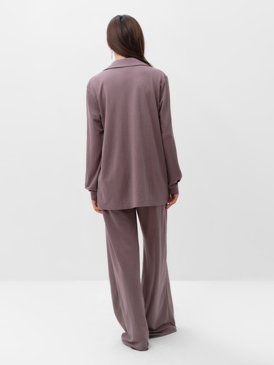Костюм женский (рубашка, брюки, топ) KAFTAN Base, размер 42, кофейный