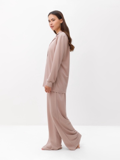 Костюм женский (рубашка, брюки, топ) KAFTAN Base, размер 44, пудровый