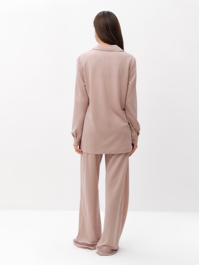 Костюм женский (рубашка, брюки, топ) KAFTAN Base, размер 50, пудровый
