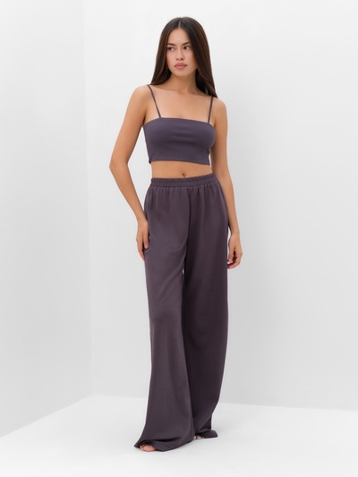 Костюм женский (рубашка, брюки, топ) KAFTAN Base, размер 42, цвет графит