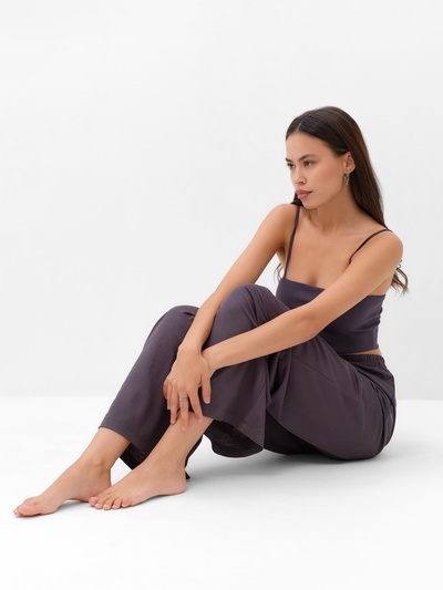 Костюм женский (рубашка, брюки, топ) KAFTAN Base, размер 42, цвет графит