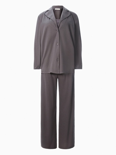Костюм женский (рубашка, брюки, топ) KAFTAN Base, размер 42, цвет графит