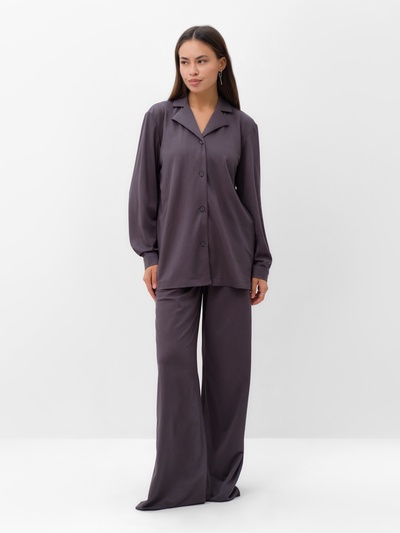 Костюм женский (рубашка, брюки, топ) KAFTAN Base, размер 50, цвет графит