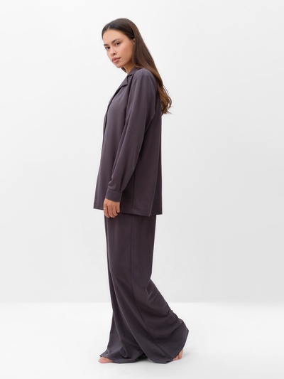 Костюм женский (рубашка, брюки, топ) KAFTAN Base, размер 50, цвет графит